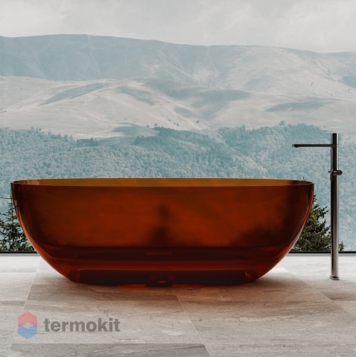 Прозрачная ванна ABBER Kristall 1700x750 коричневый AT9703Opal