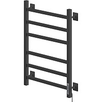 Полотенцесушитель Электрический Ника STEP-1 600х500 RAL9005 черный матовый арт. STEP-1 60/50 черн мат прав