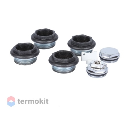 Монтажный комплект Global KIT для подключения радиатора 3/4" черный