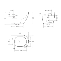 Унитаз подвесной BelBagno UNO с сиденьем микролифт BB3105CHR-BS/SC