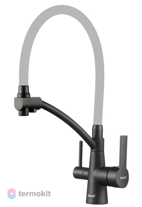 Смеситель для кухни Savol черный S-L1805H-04