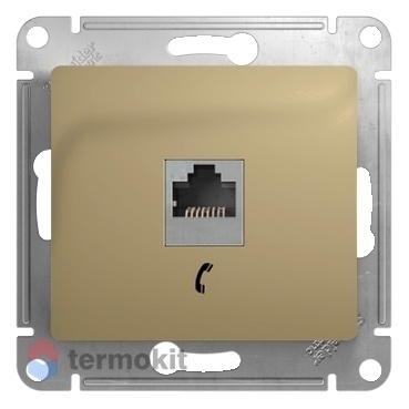 Телефонная розетка RJ11 Schneider Electric Glossa Шнайдер Электрик Глосса Титан GSL000481T