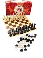 Набор Русские игры шахматы, шашки 03-006