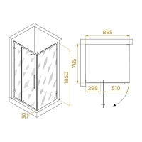 Душевой уголок RGW Classic CL-046B 90x80x185 черный матовый 350904698-14
