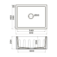 Мойка для кухни Omoikiri Mikura черный 4997069