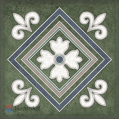 Керамическая плитка Керлайф Smalto Decor 2 Verde Настенная 15x15