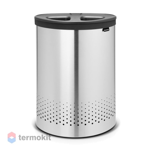 Двухсекционный бак Brabantia для белья 55 л стальной матовый 105029