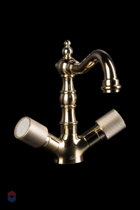 Смеситель для раковины Boheme Royal Cristal золото 292-Royal/CRST