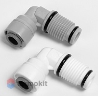 WATERSTRY Переходник угловой трубка 1/4" - 1/4" нар. резьба с уплотнением