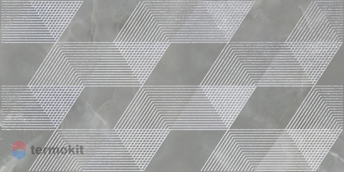 Керамическая плитка Azori Opale Grey Geometria декор 31,5х63