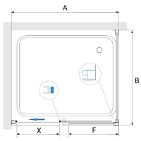 Душевой уголок RGW Passage PA-76 (PA-016 + Z-050-2) 1950x1500x800 хром 35087658-11