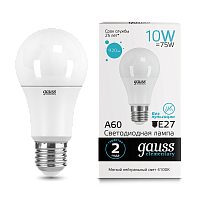 Лампа светодиодная Gauss LED Elementary A60 E27 10W 220V 4100K