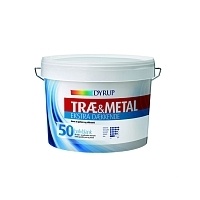 Dyrup Trae & Metal Ekstra Daekkende 50, Износостойкая эмаль на водной основе для дерева и металла, База C, 2,25л
