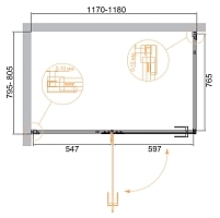 Душевой уголок Cezares Bellagio 2000x1200x800 брашированное золото BELLAGIO-AH-1-120/80-C-BORO