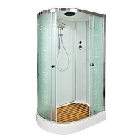 Душевая кабина Deto EM 110x110 Хром (узорчатое стекло) ЕМ1511 R стандартная