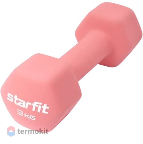 Гантель неопреновая Starfit DB-201 3 кг, коралловый 1 шт