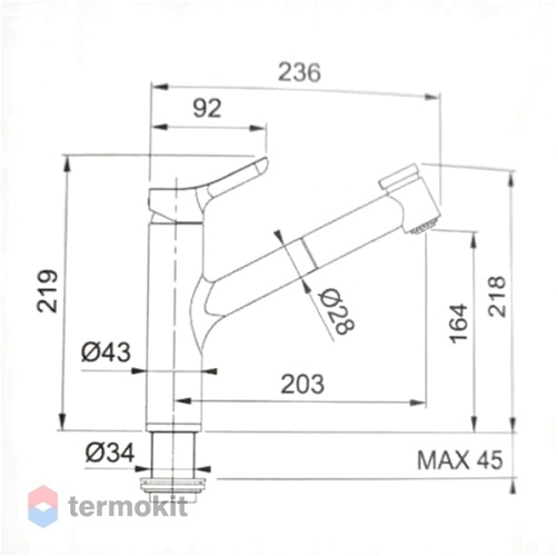 Смеситель для кухни Webert Master хром MS941002015
