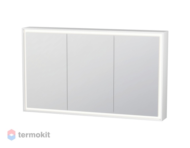 Зеркальный шкаф Duravit L-Cube 120 с подсветкой белый глянец LC755300000