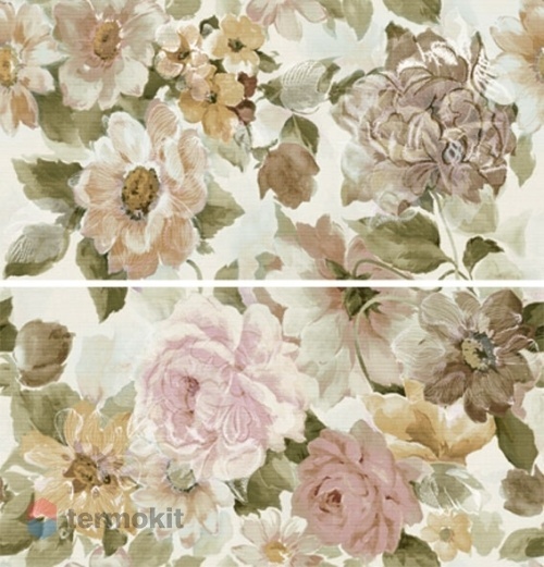 Керамическая плитка Ape Armonia Lydia Tortola (компл. из 2 шт) Панно 62x60