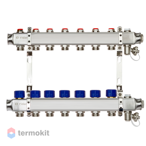 Комплект коллекторов РИДАН SSM-7R set с кронштейнами, 7 контуров