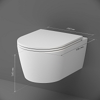 Унитаз подвесной AM.PM Func с сиденьем микролифт белый матовый C8F1700MWSC Уцененный