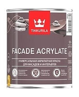 Tikkurila Facade Acrylate,Универсальная акрилатная фасадная краска, база С,0,9л