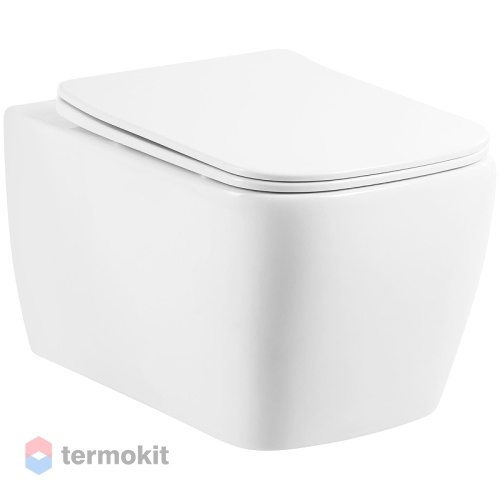 Унитаз подвесной BelBagno Veneto с сиденьем микролифт BB132CHR+BB132SC