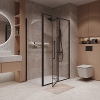 Душевой уголок Niagara Nova 1950x1200x800 черный матовый NG-85-12AB-A80B-34