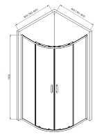 Душевой уголок AQUAme 1950x800x800 AQM3801F-8