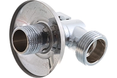 Elsen Кран шаровой угловой для стиральных машин с розеткой 3/4"x1/2" НН ручка-бабочка