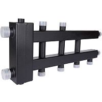 ROMMER Коллектор (дублер компакт) с гидроразделителем на 2+1+1 контура  до 60 кВт