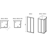 Душевой уголок Ravak Supernova SRV2 1950x900x900 черный 14V703O211