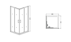 Душевой уголок Dolphin TN-205-J 1850x800x800 хром 28912588-11