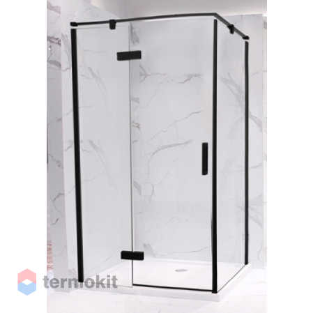 Душевой уголок BRAVAT BLACKLINE L-open 1950х1200х800 черный левый BS120.3112AB