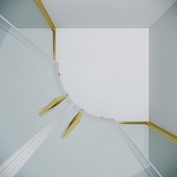 Душевой уголок Grossman Cosmo 1950x1000x1000 золото сатин 301.K33.02.1010.32.00