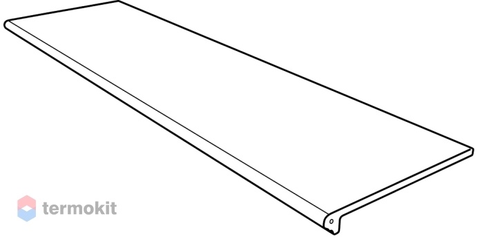 Ступень Gres de Aragon Petra Anti-Slip Recto Gris фронтальная 33x120