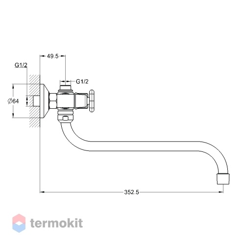 Смеситель для ванны и душа Solone JIK7-A102-A