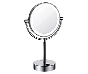 Зеркало WasserKRAFT с LED-подсветкой двухстороннее,с 3-х кратным увеличением K-1005