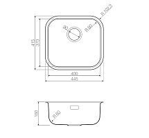 Мойка для кухни Omoikiri Omi 44-U/IF-GM 4993191