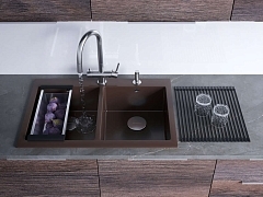 Мойка для кухни Omoikiri Bosen 80-2 BL черный 4993836