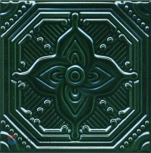 Керамическая плитка Kerama Marazzi Салинас SSA003 зеленый декор 15x15