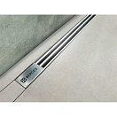 Желоб BERGES водосток SUPER Slim 700 матовый хром, S-сифон D50/105 H50 вертикальный 090053