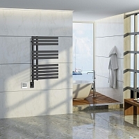 Электрический полотенцесушитель Boheme Venturo 898x500 черный матовый арт. 721-B