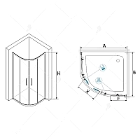 Душевой уголок RGW Passage PA-51B 1900x800x800 черный 02085188-14