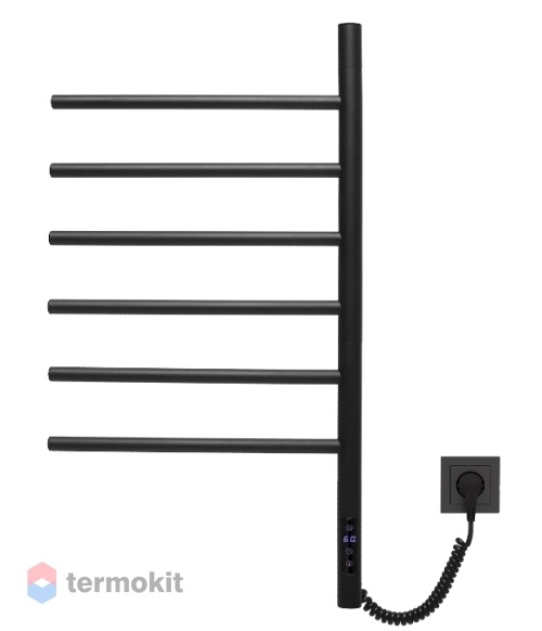 Электрический полотенцесушитель Vincea VTD-1S2CBE 430x800, черный, таймер