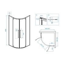 Душевой уголок RGW Stilvoll SV-53B 2000x900x900 черный 06325399-14