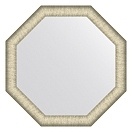Зеркало в багетной раме EVOFORM OCTAGON 65 брашированное серебро BY 7429