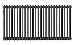 Стальной трубчатый радиатор Kohr Heim 2057/26 секций с боковым подключением 3/4 черный