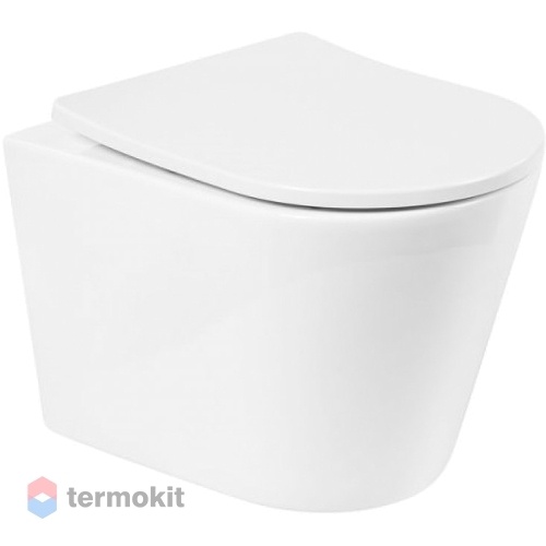 Унитаз подвесной BelBagno FLAY-R с сиденьем микролифт BB053CHR+BB2031SC