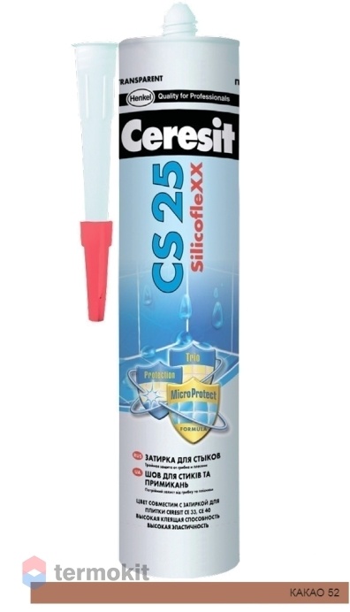 Затирка Ceresit CS 25 силиконовая 52 Какао 280мл